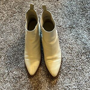 Chinese Laundry white leather booties